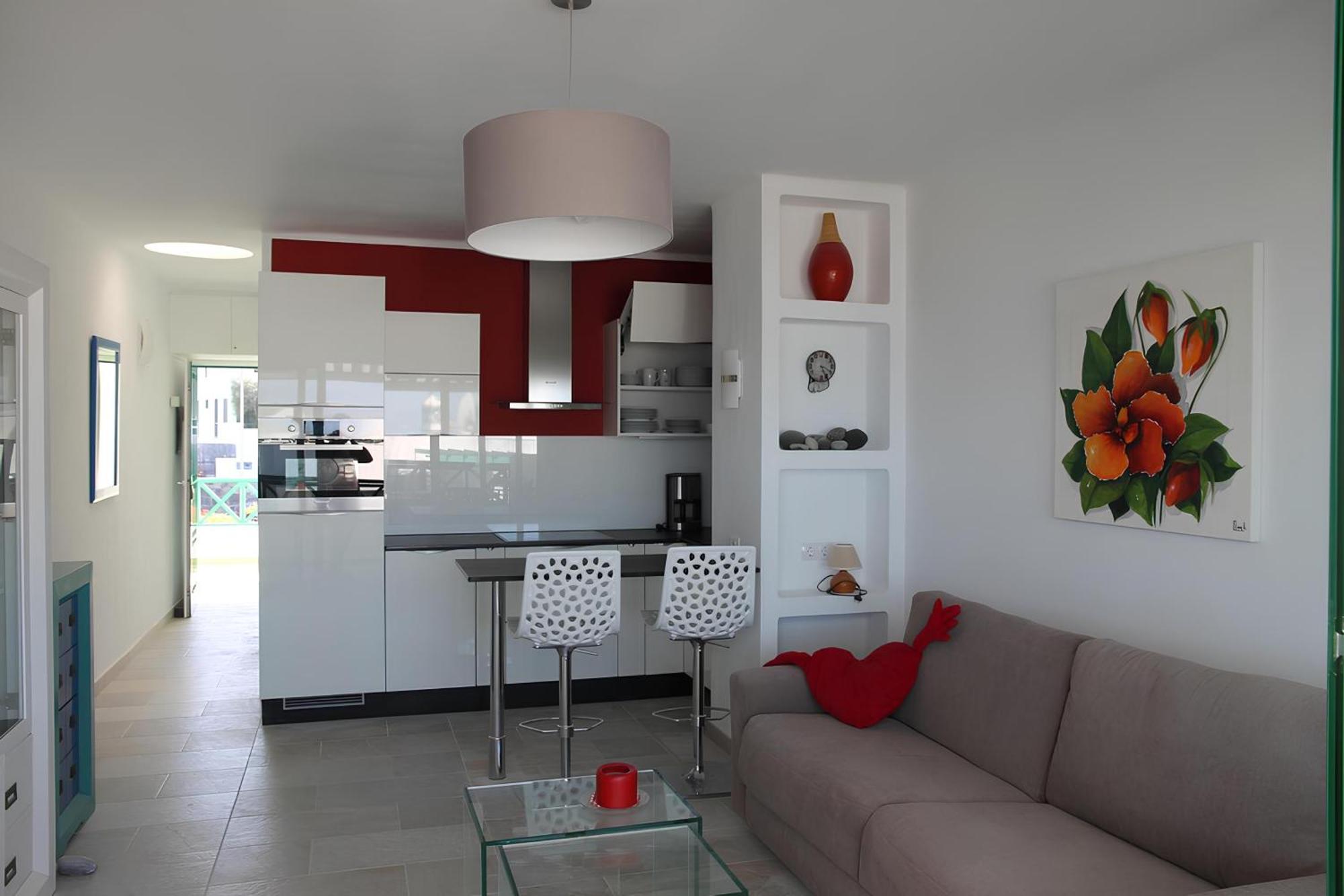 Bonito Apartamento Cerca La Playa San Bartolome Bagian luar foto